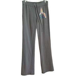 MISS TOP GUN Come Fly With Me Y2K straight leg sweat pants size Large logo patch